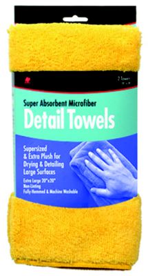 MICROFIBER DETAIL TOWELS 2/PK 20 X 20