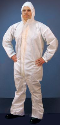 MICROPOROUS COVERALLS – LARGE HOODED WITH POCKETS