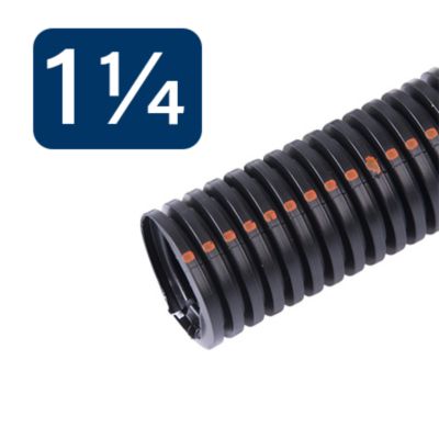 UV-resistant high-temp split loom with ribbed texture, ideal for protecting wires and cables in tough environments.