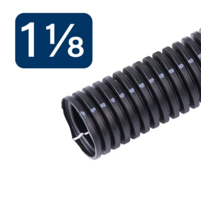 Black high-temp loom with corrugated texture and flexible design, ideal for organizing and protecting wires.