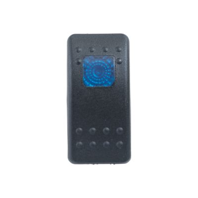 Black Carling Contura V-Series actuator with a textured surface and blue illuminated square design.