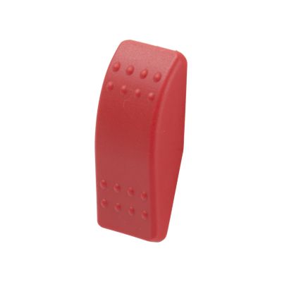 Red Contura II rocker switch by Carling Technologies, features a textured hard plastic design without a lens.
