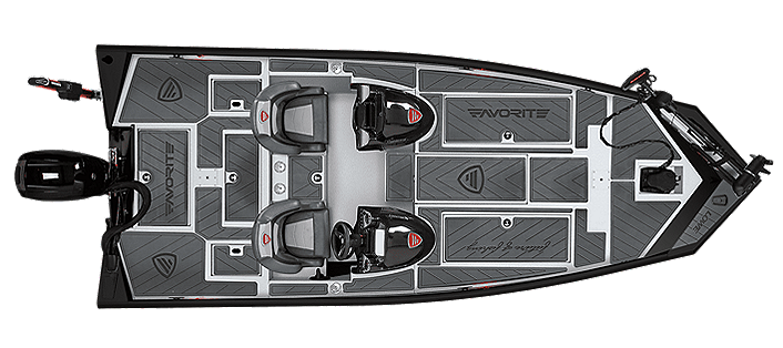 Overhead View of Lowe Dual-Console Bass Fishing Boat