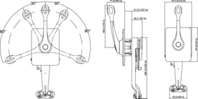 CONTROL-SGL LEV SIDE MNT-SAIL FOR SAILBOATS