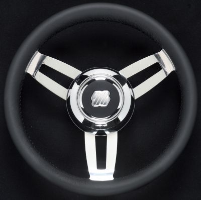 STEERING WHL BLK POLY CHROME