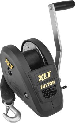 WINCH, 1500 LBS BLACK W/20″ STRAP, BLACK COVER
