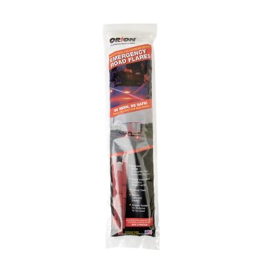 Emergency road flares in packaging, highlighting safety and visibility for roadside assistance.