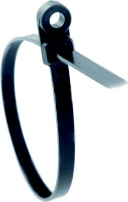 RADIUSED CABLE TIE 7-1/2 BLACK 100/PK