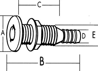 THRU HULL 3/4IN LONG