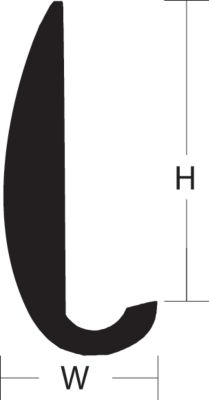 3/4″ ALUMINUM OVERLAP RUB RAIL DRILLED, 12′