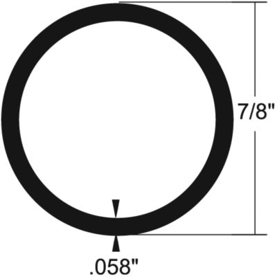 ALUM TUBE 7/8 X 6 FT