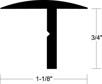 T MOULDING 7/8INX 1-1/8INX 12F