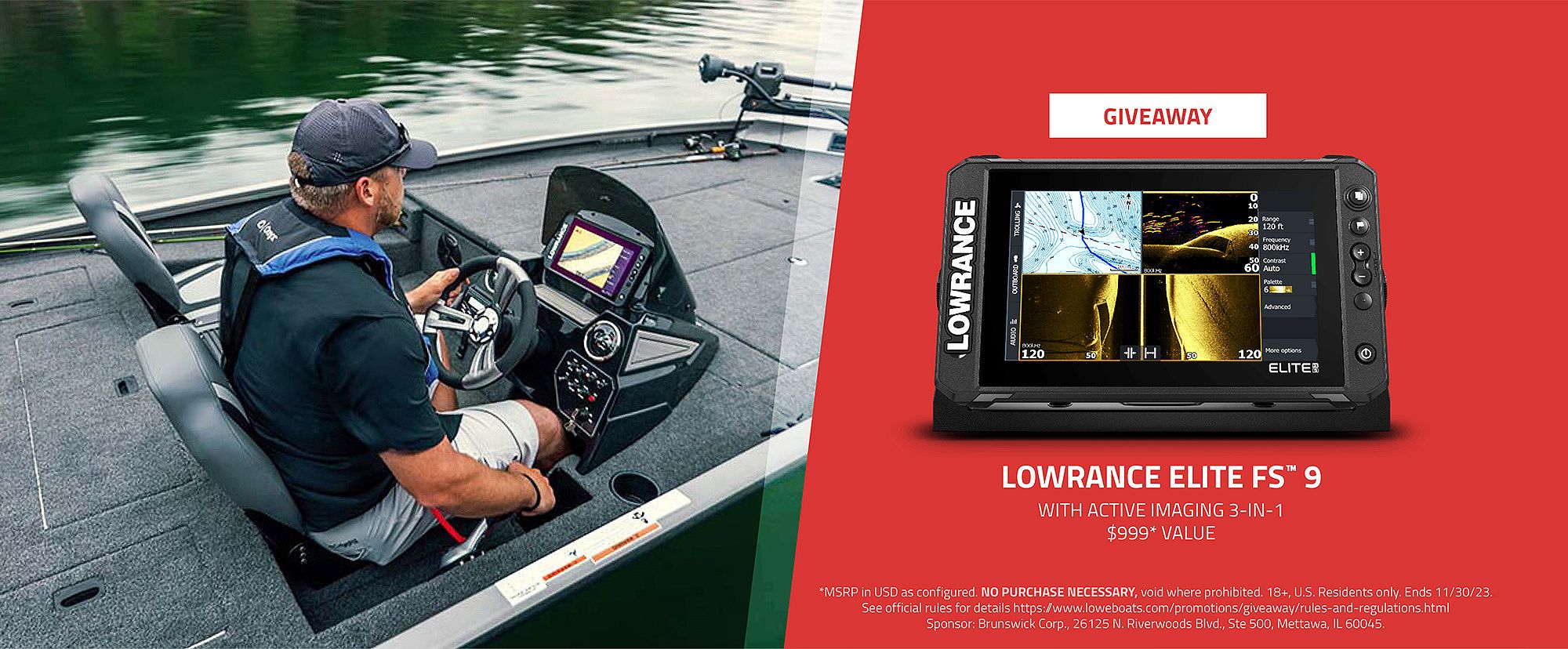 Lowrance FIsh Finder featured on a Lowe Stinger 195 Bass