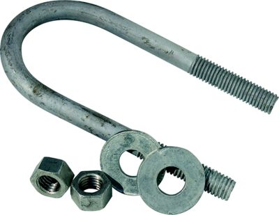 U-BOLT SQ 3/8X1 5/8X3 9/16 GALVANIZED, 1/CARD