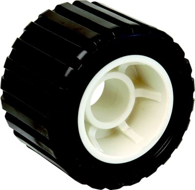 WOBBLE ROLLER 4″ RIBBED, BLACK