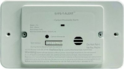 CO ALARM SURFACE MT WHT FLUSH MOUNT, 12 VDC HARD WIRE