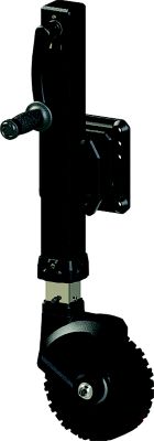 Powerwinch 21300J2000B1BR Premier Series 2000 Trailer Jack, 2000 lbs Capacity, Powder Coated, Black, Bolted On, Single Wheel