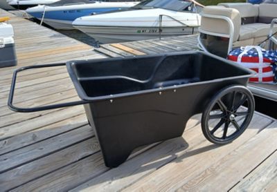 Taylor 1060 Dock Pro Dock Cart, Heavy Wall Roto-Molded Poly-Tub, 20" Wheels, Black
