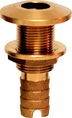 BRNZ THRU HULL 1/2 X 1/2 BARB BRONZE FITTING