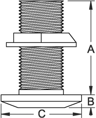 1/2INTHRU-HULL WITH NUT