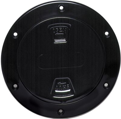 4 BLACK SCREW-IN DECK PLATE