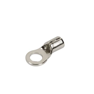 High Temp Ring Terminal with circular and tubular elements, suitable for electrical connections on 6 stud; 16-14 AWG wire.