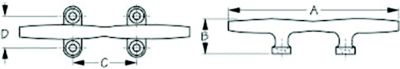 STAINLESS OPEN BASE CLEAT 8