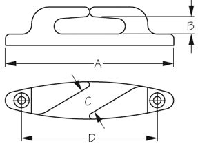 SKENE CHOCK NYLN 4-1/2IN 1PR/C