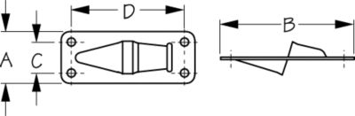 EXIT PLATE SS CURVED 11/4X31/4 PMG
