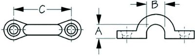 SS PAD EYE 3/8″