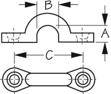 PAD EYE BRONZE 5/16IN  BLK ONLY SOLD AT WHSE 163