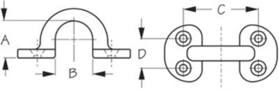 PAD EYE BRASS 2/PK 3/4″ REPLACES P/N 354-081280