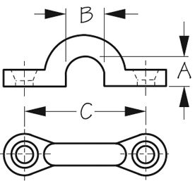 NYLON PAD EYE – 3/8 INCH (BLAC