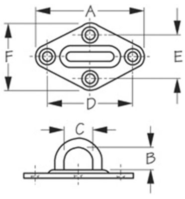 EYE PLATE STAMP 2 5/16 REPLACES P/N 354-089601