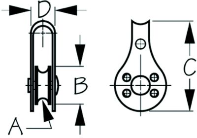 PULLEY SS W/PLASTIC SHEAVE 1/4 REPLACES P/N 354-092100