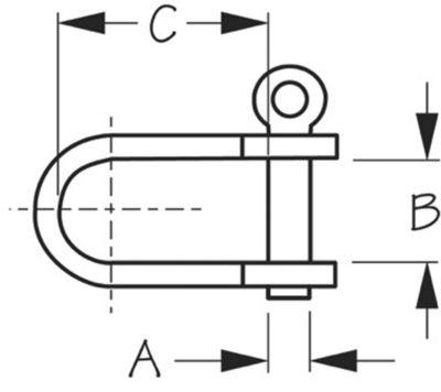 5/8  GALC SHACKLE S/S