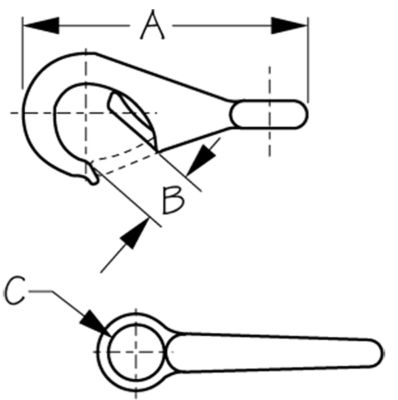 STAINLESS FAST EYE BOAT SNAP –
