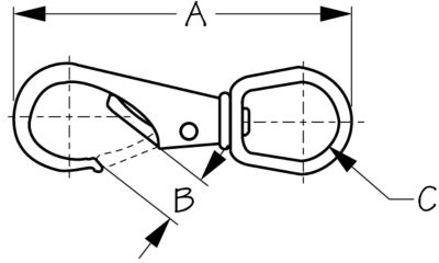 STAINLESS SWIVEL EYE BOAT SNAP