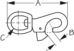 BULL NOSE SWL SNAP SS REPLACES P/N 354-146333