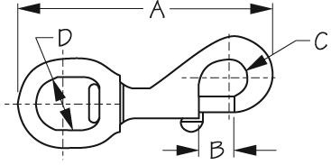 STAINLESS SWIVEL EYE BOAT SNAP