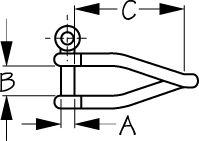 SHACKLE SS TWISTED 5/32 REPLACES P/N 354-147403