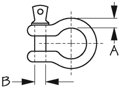 ANCHOR SHACKLE 5/16″ GALV