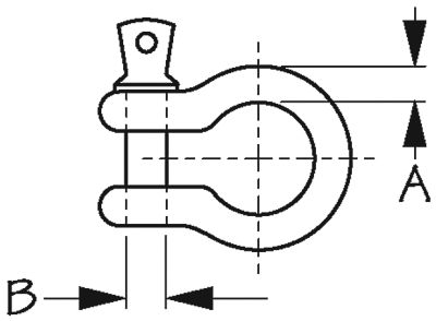Galvanized Anchor Shackle 7/16"