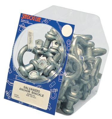 POP DISPLAY GALVINIZED SHACKLE 1/4 50 PCS