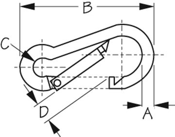 STAINLESS SNAP HOOK-2 3/8 INCH
