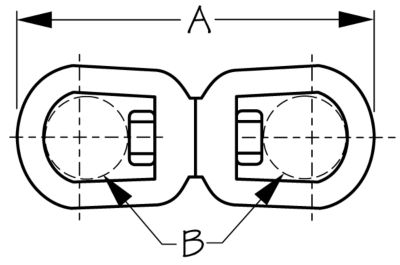 GALVANIZED EYE AND EYE SWIVEL-