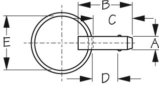 RELEASE PIN 1/4IN X 1-1/2IN SS