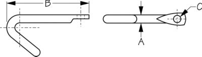 HOOK SS LASHING 5/16 IN REPLACES P/N 354-195210