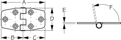 S.S. FLSH HNGE-1 1/2X3 REPLACES P/N 354-201535