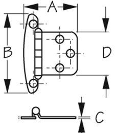 SS FLUSH MOUNT CONCEALED HINGE